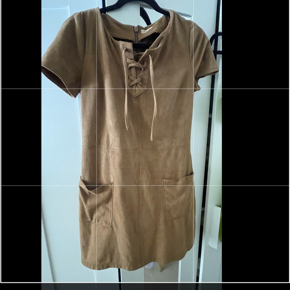Suede tan dress